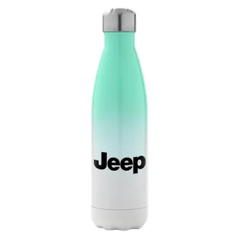 Jeep, Metal mug thermos Green/White (Stainless steel), double wall, 500ml