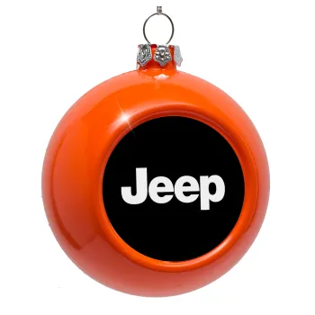 Jeep, Orange Christmas tree ornament bauble 8cm