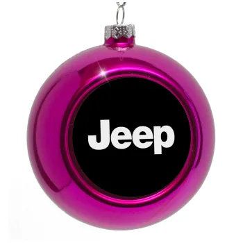 Jeep, Purple Christmas tree ornament bauble 8cm