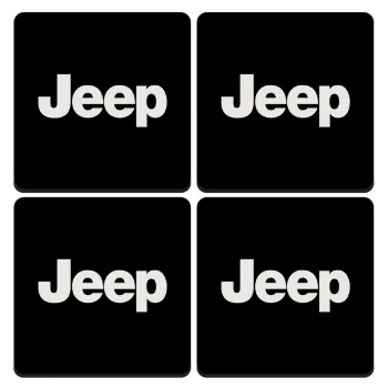Jeep, ΣΕΤ 4 Σουβέρ ξύλινα τετράγωνα (9cm)