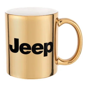 Jeep, Mug ceramic, gold mirror, 330ml