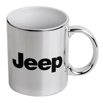 Jeep, Κούπα κεραμική, ασημένια καθρέπτης, 330ml