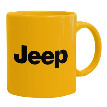 Jeep, Ceramic coffee mug yellow, 330ml