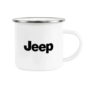 Jeep, Metallic enamel cup white 360ml