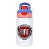 FIAT, Παιδικό παγούρι θερμό, ανοξείδωτο, με καλαμάκι ασφαλείας, ροζ/μωβ (350ml)