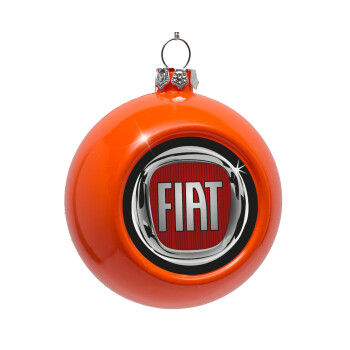 FIAT, Orange Christmas tree ornament bauble 8cm