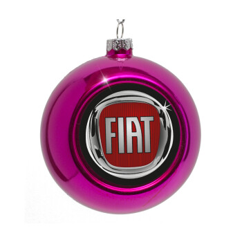 FIAT, Purple Christmas tree ornament bauble 8cm