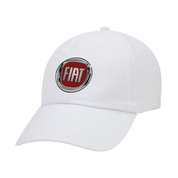 FIAT, Καπέλο Jockey baseball Λευκό (snapback, 5-φύλλο, unisex)