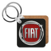 FIAT, Μπρελόκ Ξύλινο τετράγωνο MDF 5cm (3mm πάχος)