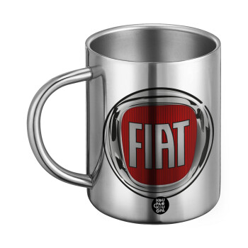 FIAT, Ανοξείδωτη Μεταλλική Κούπα 450ml - Διπλού Τοιχώματος