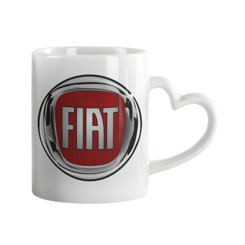 FIAT, Mug heart handle, ceramic, 330ml