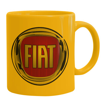 FIAT, Κούπα, κεραμική κίτρινη, 330ml (1 τεμάχιο)