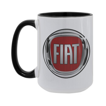 FIAT, Κούπα Mega 15oz, κεραμική Μαύρη, 450ml