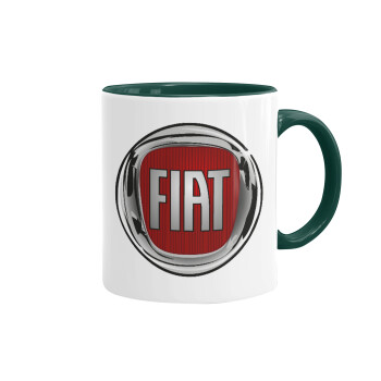 FIAT, Κούπα χρωματιστή πράσινη, κεραμική, 330ml