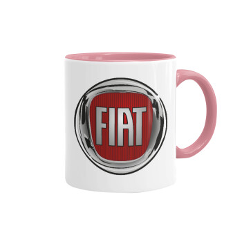 FIAT, Mug colored pink, ceramic, 330ml