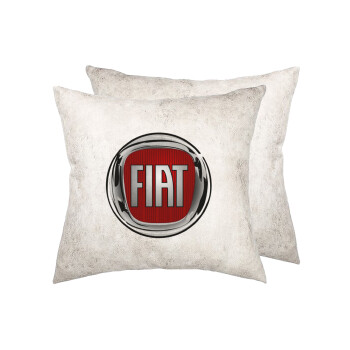 FIAT, Μαξιλάρι καναπέ Δερματίνη Γκρι 40x40cm με γέμισμα