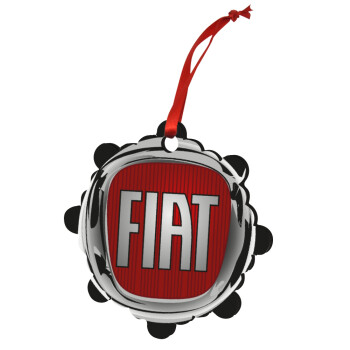 FIAT, Χριστουγεννιάτικο στολίδι snowflake ξύλινο 7.5cm