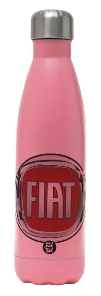 FIAT — Μεταλλικό παγούρι θερμός Ροζ Ματ (Stainless steel), διπλού τοιχώματος, 500ml