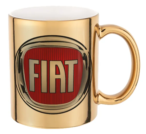 FIAT — Mug ceramic, gold mirror, 330ml