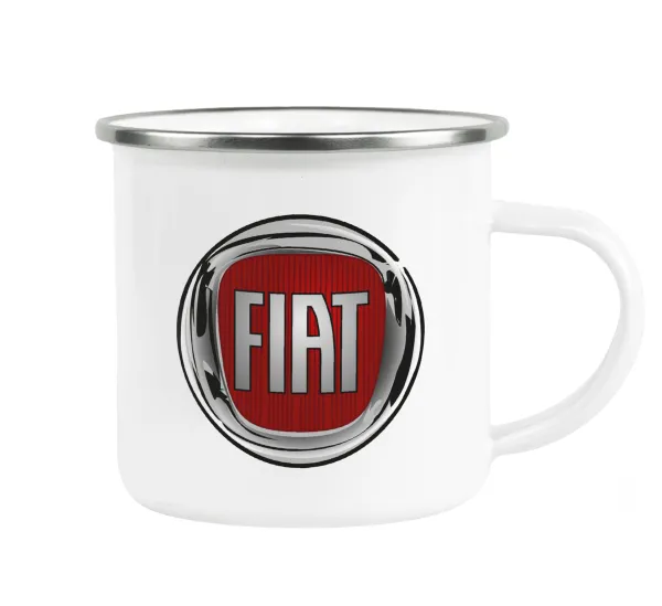 FIAT — Metallic enamel cup white 360ml
