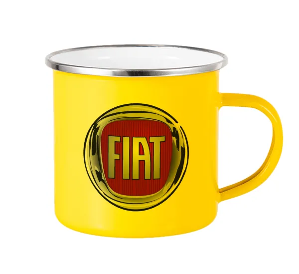 FIAT — Yellow Enamel Metallic Cup 360ml