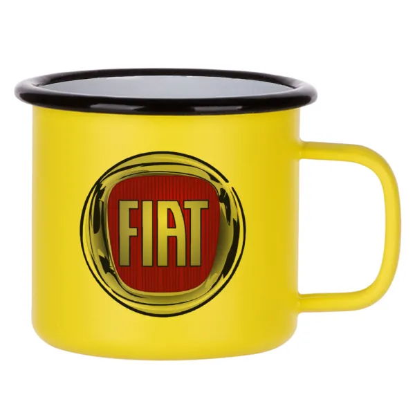 FIAT — Κούπα Μεταλλική εμαγιέ ΜΑΤ Κίτρινη 360ml