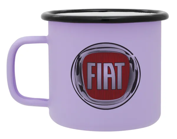 FIAT — Metal enamel mug, matte light pastel purple, 360ml