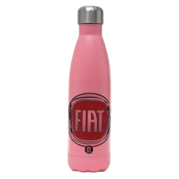 FIAT, Metal mug thermos Pink Mat (Stainless steel), double wall, 500ml