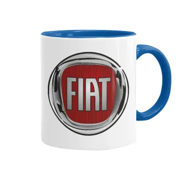 FIAT, Κούπα χρωματιστή μπλε, κεραμική, 330ml