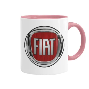 FIAT, Κούπα χρωματιστή ροζ, κεραμική, 330ml