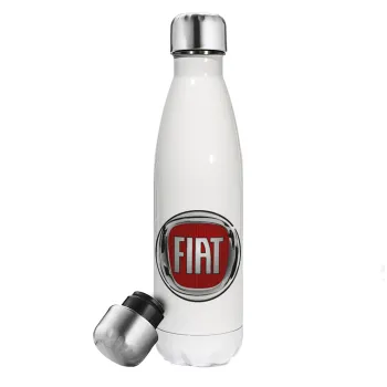 FIAT, Metal mug thermos White (Stainless steel), double wall, 500ml