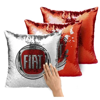 FIAT, Μαξιλάρι καναπέ Μαγικό Κόκκινο με πούλιες 40x40cm περιέχεται το γέμισμα