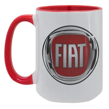 FIAT, Κούπα Mega 15oz, κεραμική Κόκκινη, 450ml
