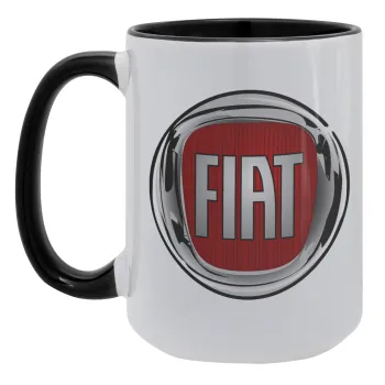 FIAT, Κούπα Mega 15oz, κεραμική Μαύρη, 450ml
