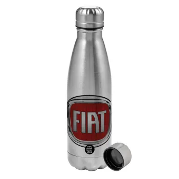 FIAT, Metallic water bottle, stainless steel, 750ml