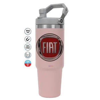 FIAT, Pink color, 890ml (30oz) stainless Steel Tumbler with Handle
