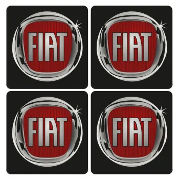 FIAT, ΣΕΤ 4 Σουβέρ ξύλινα τετράγωνα (9cm)
