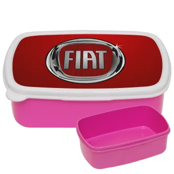 FIAT, ΡΟΖ παιδικό δοχείο φαγητού (lunchbox) πλαστικό (BPA-FREE) Lunch Βox M18 x Π13 x Υ6cm
