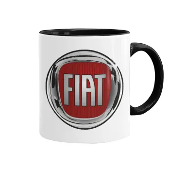 FIAT, Mug colored black, ceramic, 330ml
