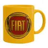 Ceramic coffee mug yellow, 330ml