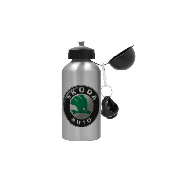 SKODA, Metallic water jug, Silver, aluminum 500ml