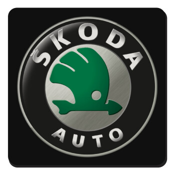 SKODA, Τετράγωνο μαγνητάκι ξύλινο 9x9cm