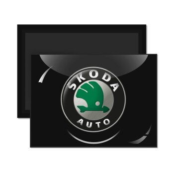 SKODA, Ορθογώνιο μαγνητάκι ψυγείου διάστασης 9x6cm