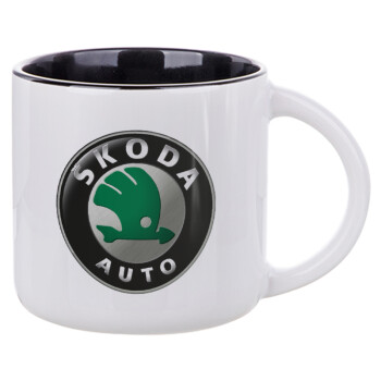 SKODA, Κούπα κεραμική 400ml Λευκή/Μαύρη
