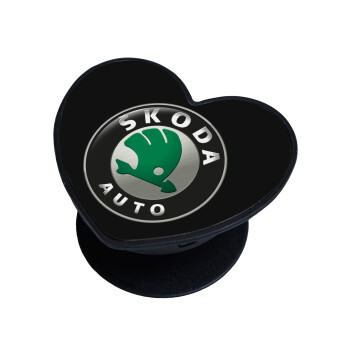 SKODA, Phone Holders Stand  καρδιά Μαύρο Βάση Στήριξης Κινητού στο Χέρι