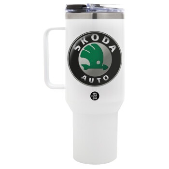 SKODA, Mega Tumbler με καπάκι, διπλού τοιχώματος (θερμό) 1,2L