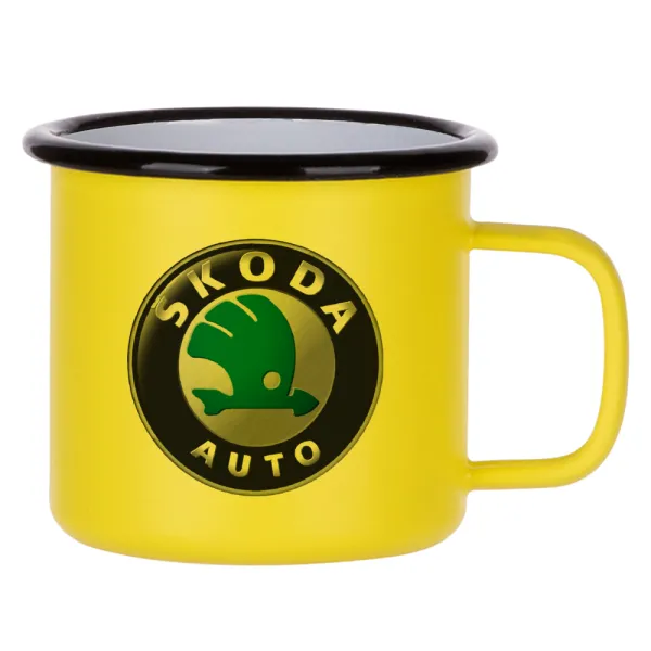 SKODA — Κούπα Μεταλλική εμαγιέ ΜΑΤ Κίτρινη 360ml