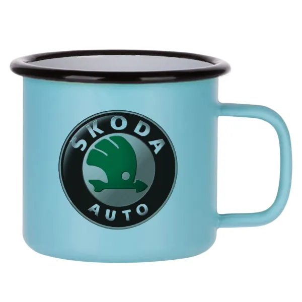 SKODA — Κούπα Μεταλλική εμαγιέ ΜΑΤ σιέλ 360ml