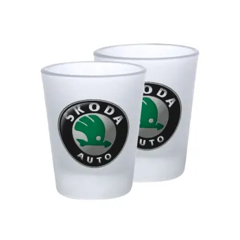 SKODA, Σφηνοπότηρα γυάλινα 45ml του πάγου (2 τεμάχια)