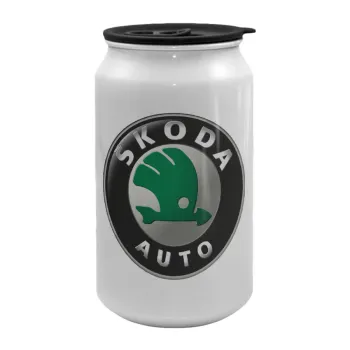 SKODA, Κούπα ταξιδιού μεταλλική με καπάκι (tin-can) 500ml